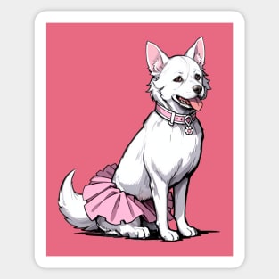 Ballerina Dog Sticker